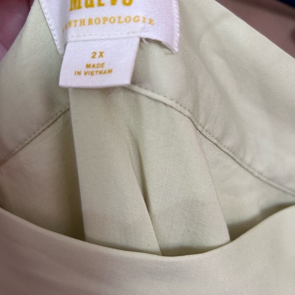 Maeve by Anthropologie Chartreuse Ruffle Wrap Skirt Romantic & Breezy Boho Style - Picture 12 of 13